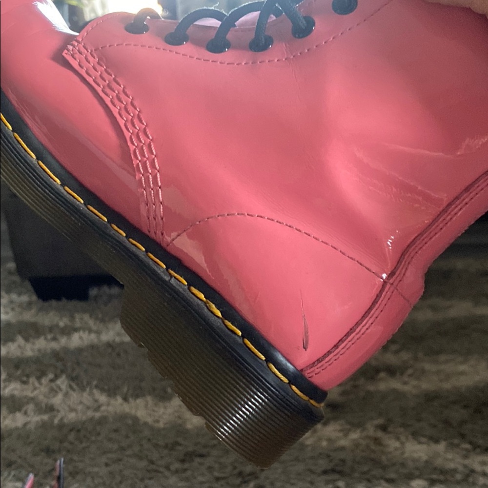 Dr. Martens Pink Patent Leather Boots - Picture 9 of 9